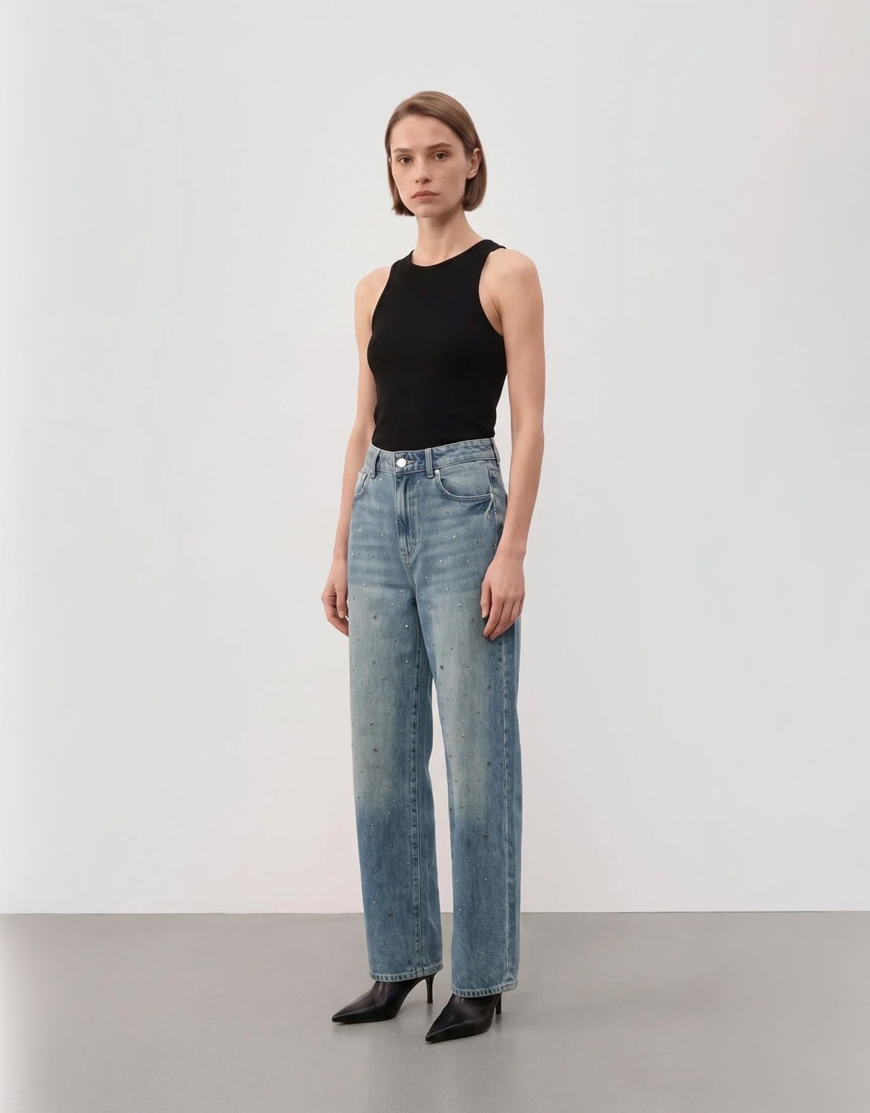 Dena Taşlı Denim Pantolon