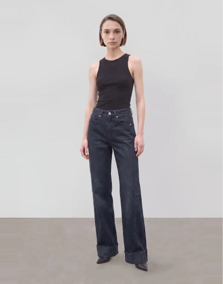 Dena Paça Katlı Denim Pantolon
